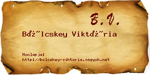 Bölcskey Viktória névjegykártya