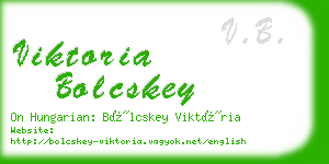 viktoria bolcskey business card